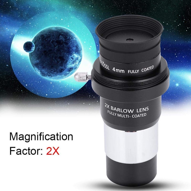 Pomya Astronomical Telescope Set Telescope Accessory Kit,Professional 1.25 inch Plossl Telescope Eyepiece Set 4/10/25mm + 2X Lens Kit for Astronomy - Image 2